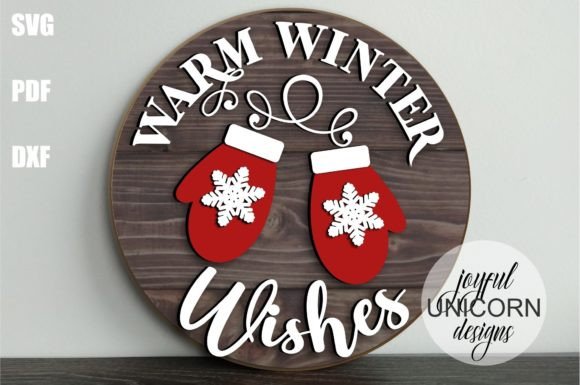 Download Warm Winter Wishes Door Hanger SVG - Winter Collection