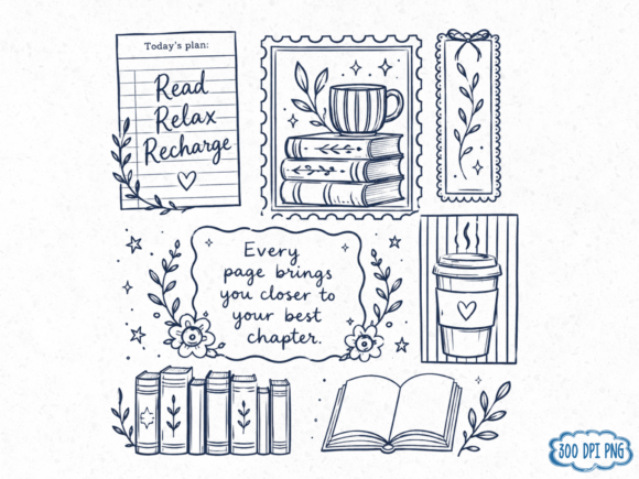 Download Book Lover Junk Journal PNG - Lover Collection