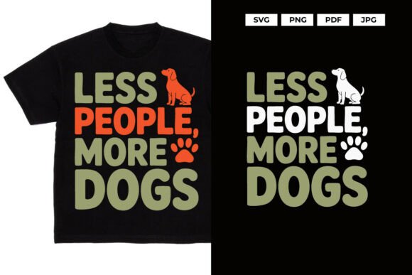 Download Less People More Dogs | Retro Dog Lover - Lover Collection